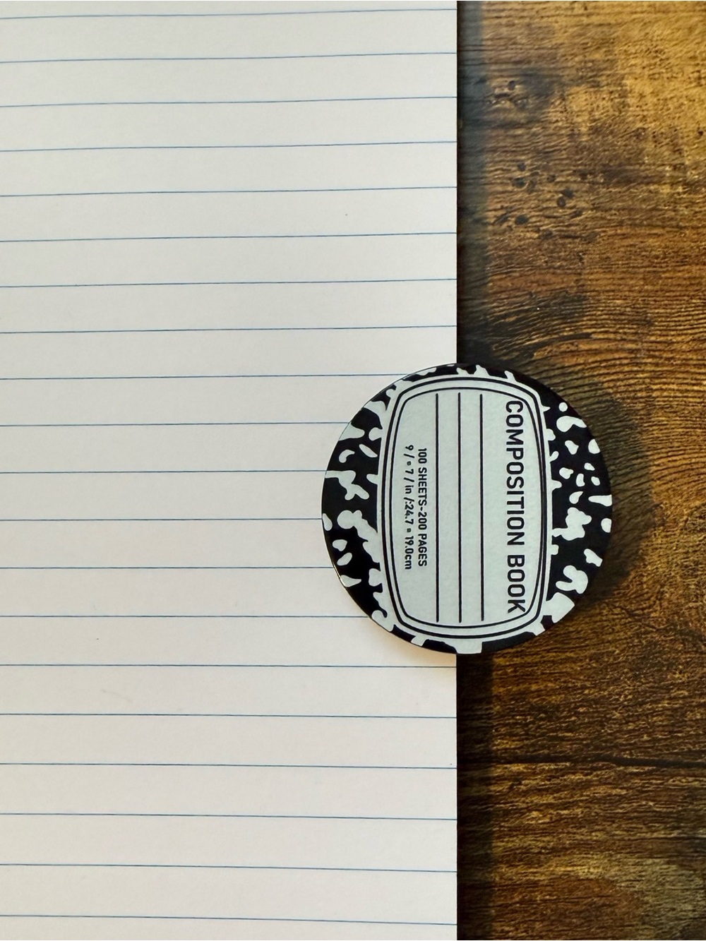 Composition Notebook Double Sided Clip